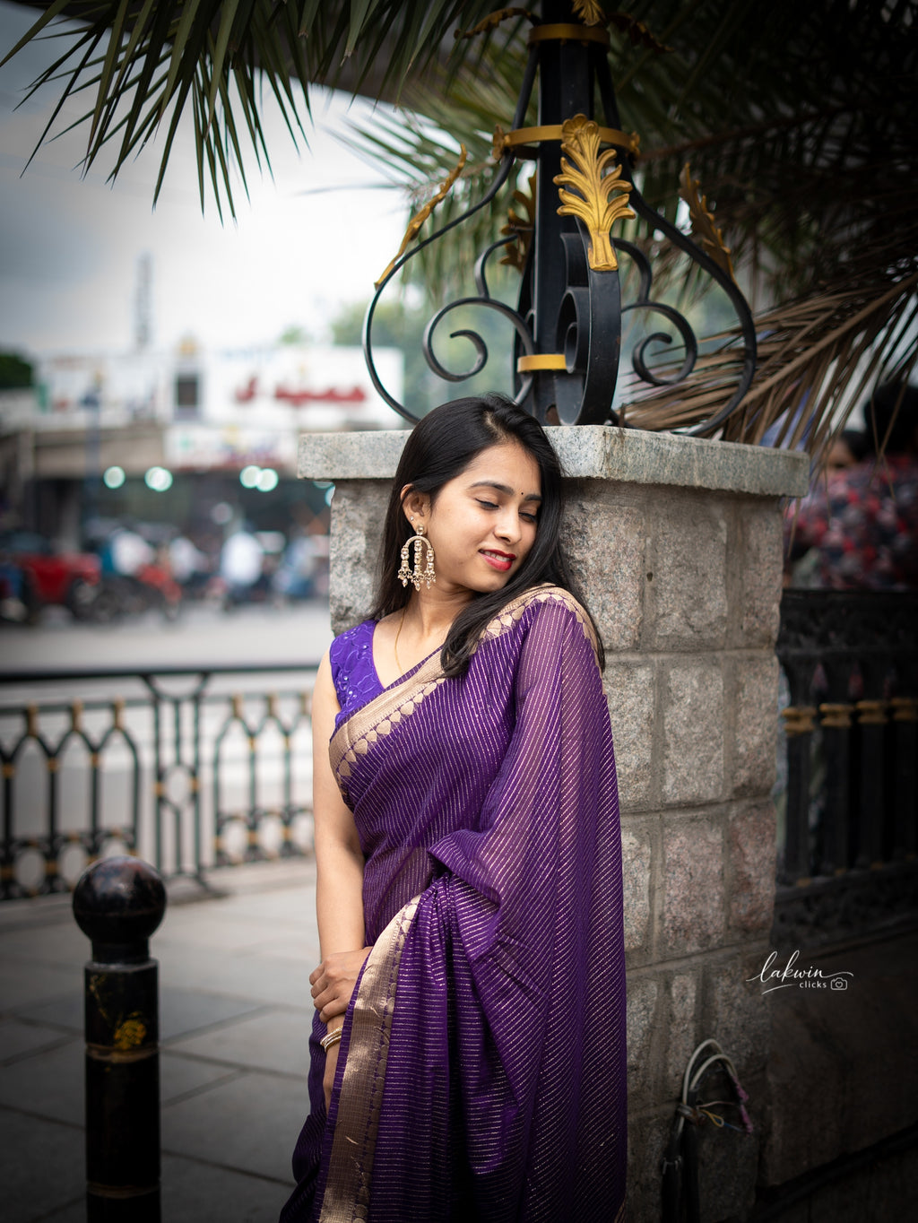 Purple Saree