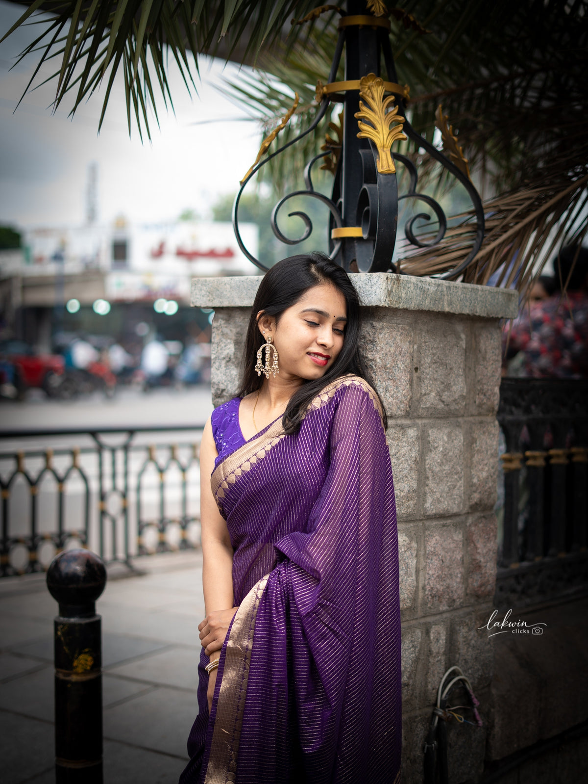 Purple Saree