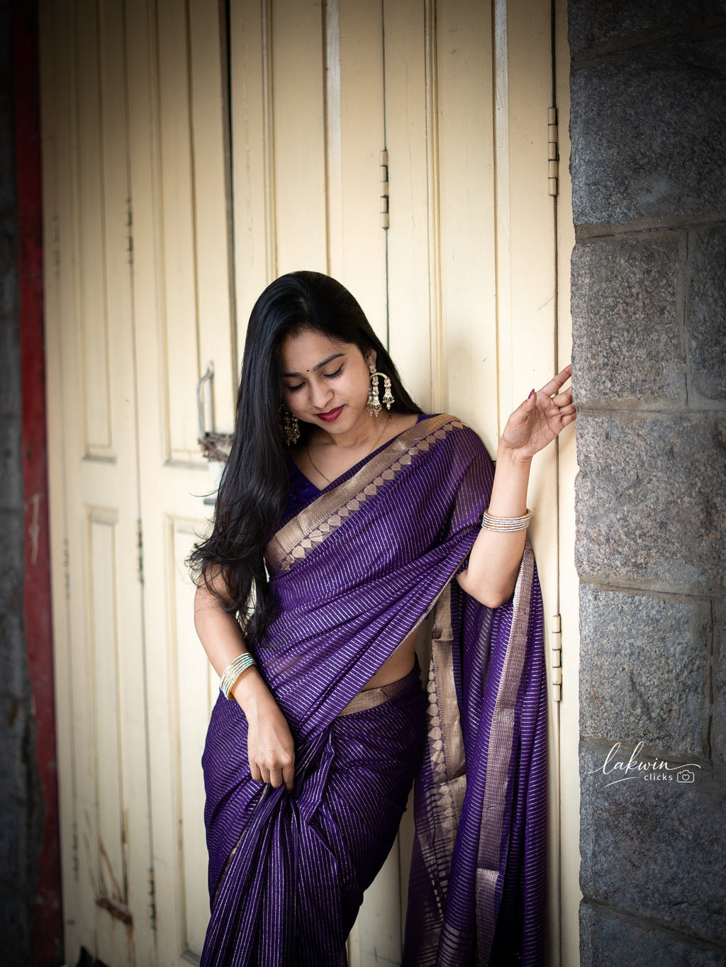 Purple Saree