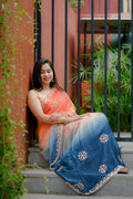 Premium multi-colour Designer work saree with blouse