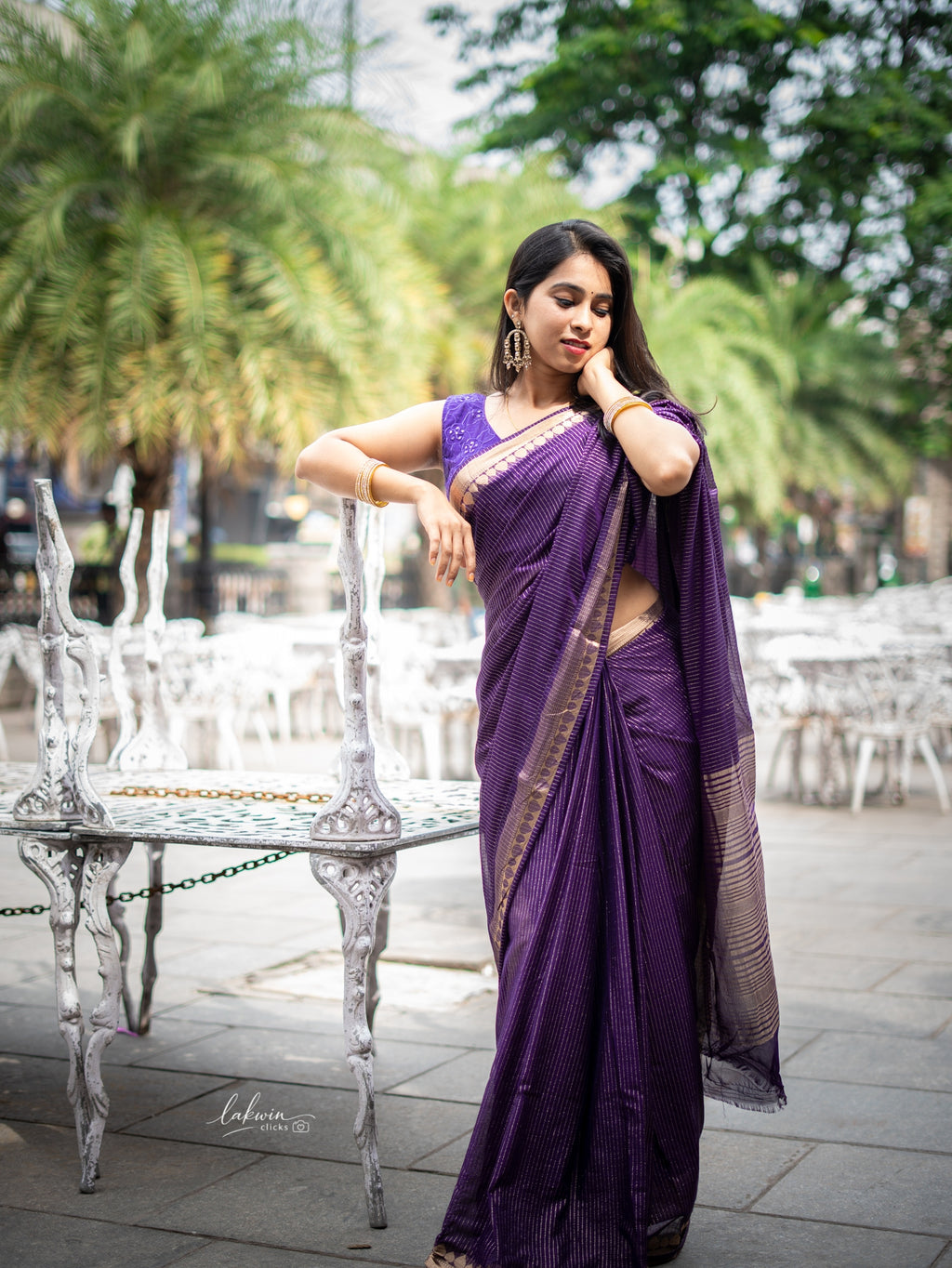 Purple Saree