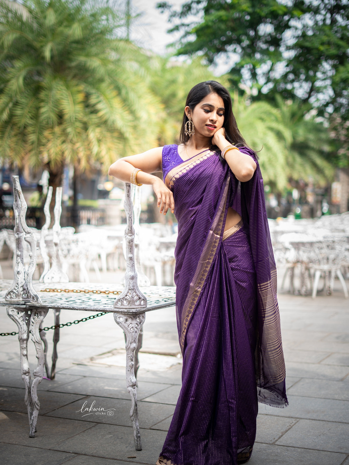 Purple Saree