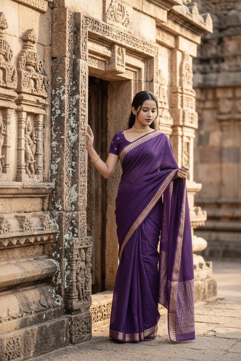 Purple Saree