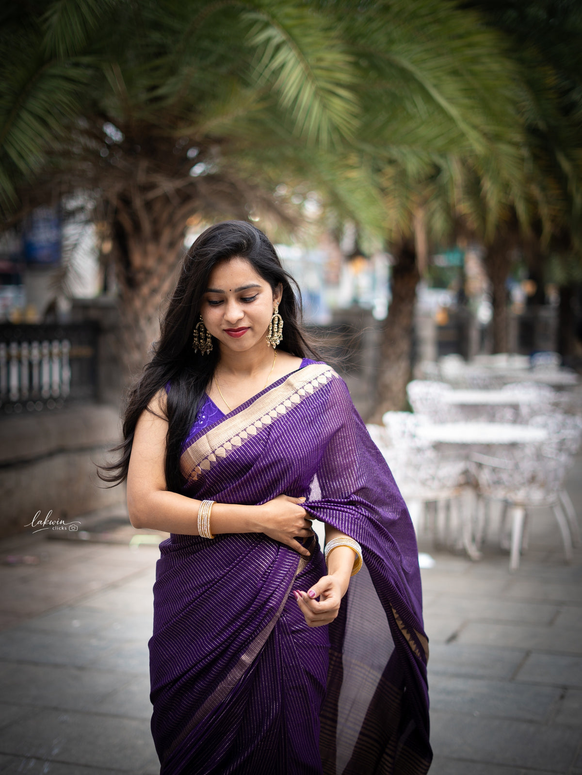 Purple Saree